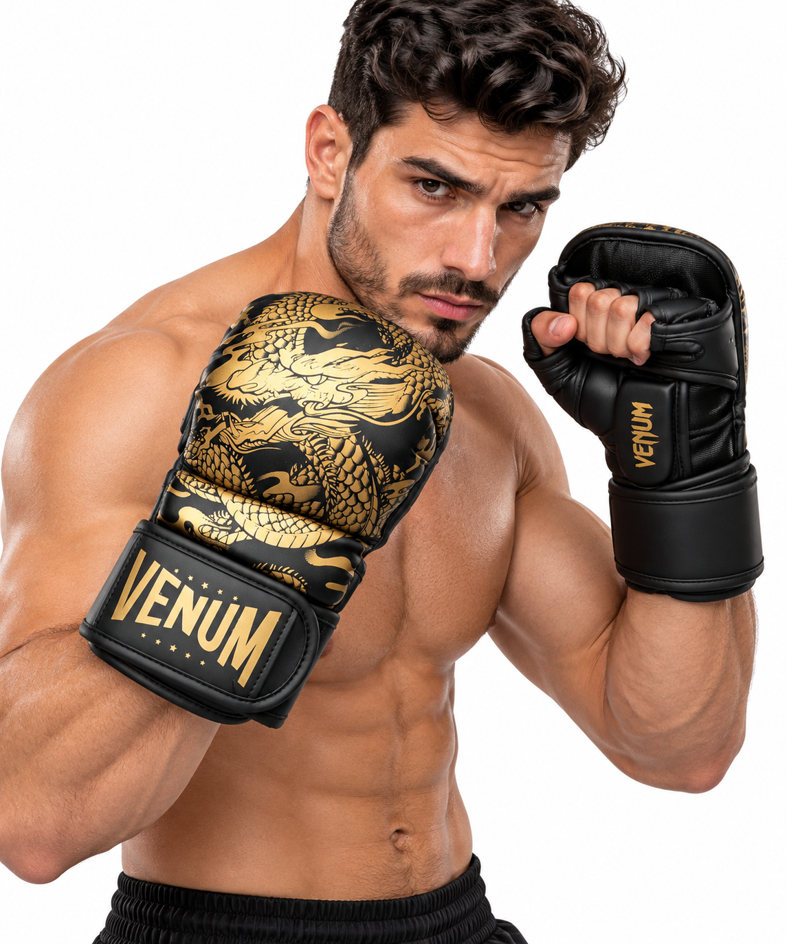 Venum MMA Sparring Gloves – Black & Gold – Boxing & MMA – Baba Saleh Sports Egypt (2)