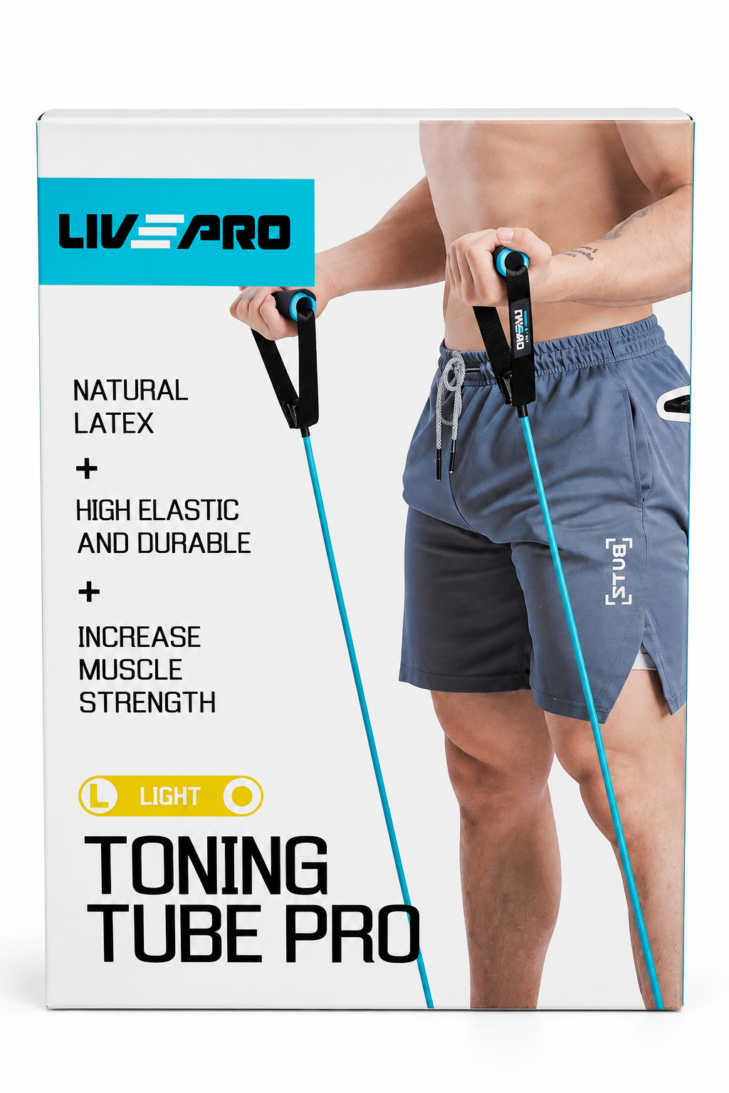 Livepro Toning Tube Pro – Resistance Exercise Band – image 2 – Baba Saleh Egypt