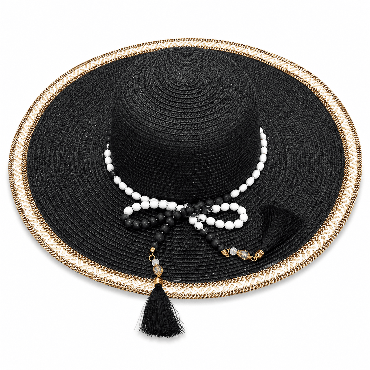 Women’s Beach Sun Hat with Beads – Beach Bags & Sun Hats (5)