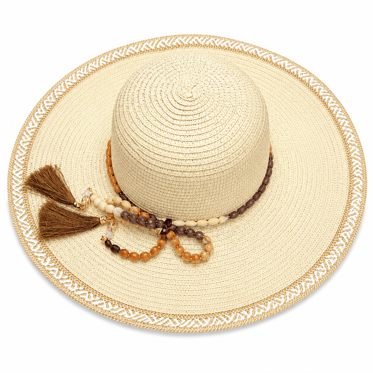 Women’s Beach Sun Hat with Beads – Beach Bags & Sun Hats (4)
