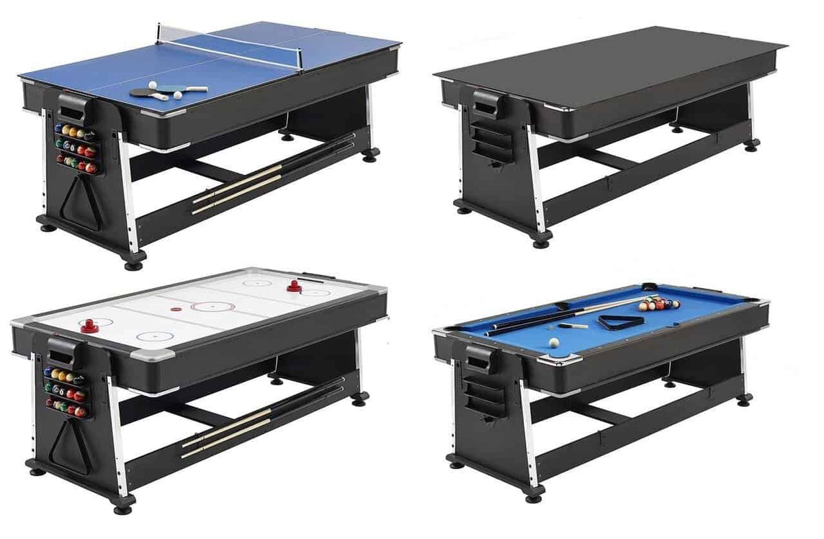 3-in-1 Game Table, Billiards, Air Hockey, Table Tennis, 7 Feet Black Table – Billiards (2)