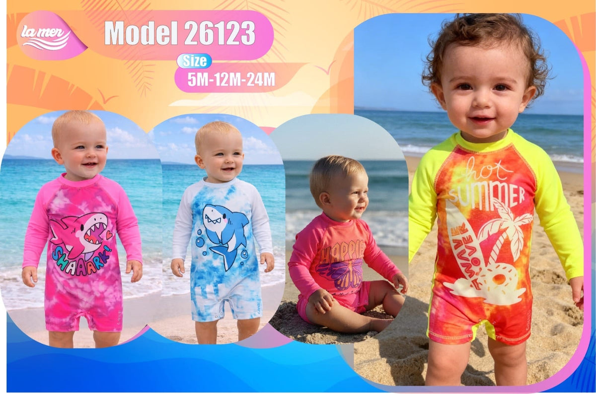 Baby Long Sleeve Swimsuit – Kids' Swimwear – Lamer (6)