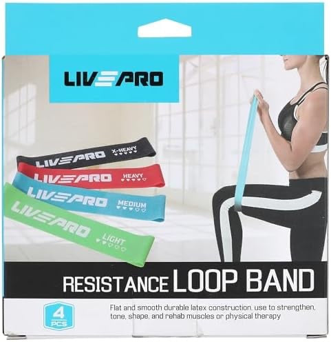 LIVEPRO Resistance Loop Band Set – Resistance Bands (12)