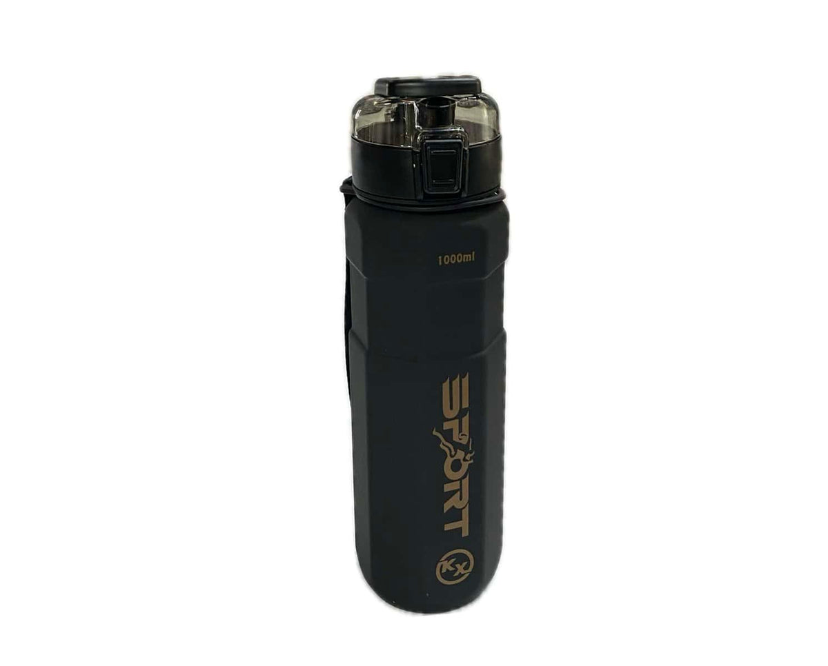 Black Sports Bottle, 1000ml – Water Bottles & Shakers