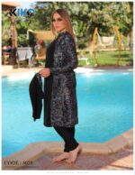 ⁦KIKO Modest Swimwear Long Zipper Style⁩ - الصورة ⁦2⁩