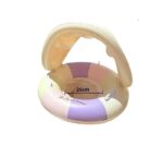 ⁦Striped Baby Float with Canopy⁩ - الصورة ⁦2⁩