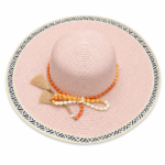 ⁦Women’s Beach Sun Hat with Beads⁩ - الصورة ⁦2⁩