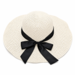 Women’s Beach Sun Hat with Bow - Image 2
