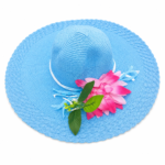 ⁦Women’s Beach Sun Hat with Flower⁩ - الصورة ⁦3⁩