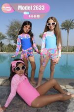 ⁦Girls Long Sleeve Swimsuit⁩ - الصورة ⁦5⁩
