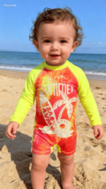 ⁦Baby Long Sleeve Swimsuit⁩ - الصورة ⁦2⁩